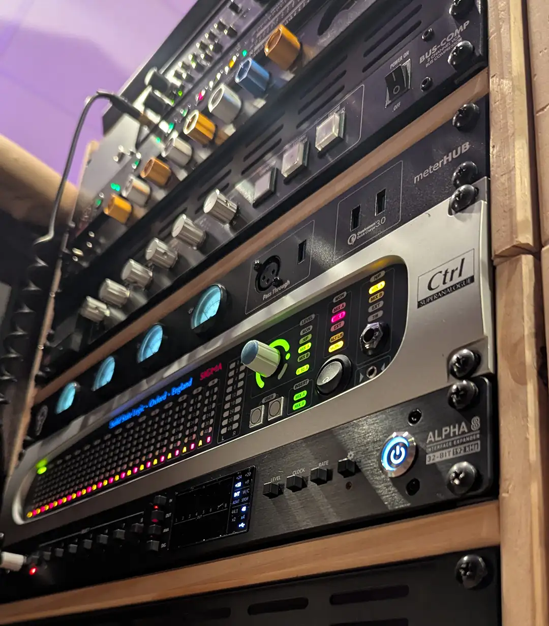 Outboard studio gear at The Social Club