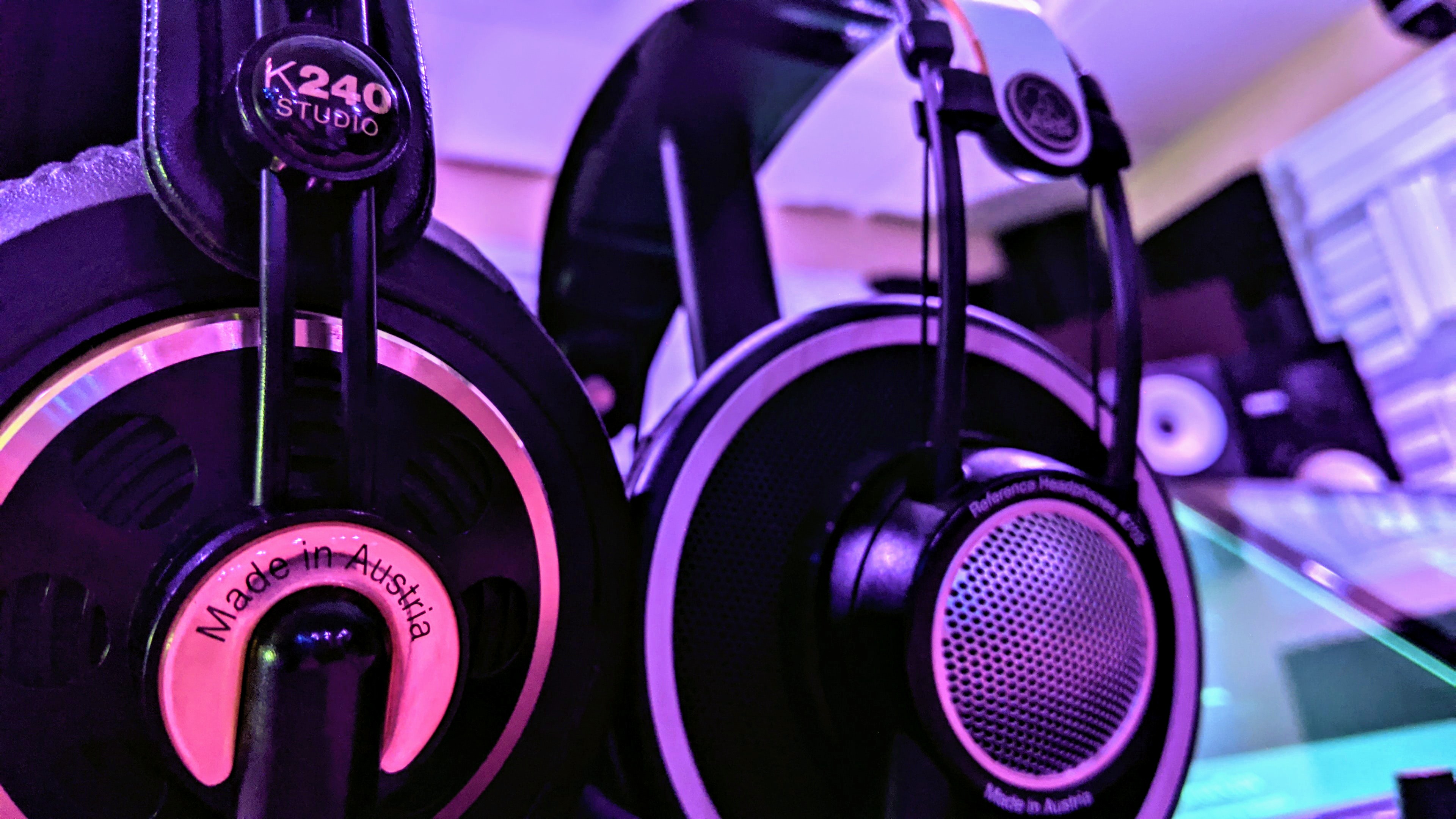 AKG headphones and monitoring setup at The Social Club